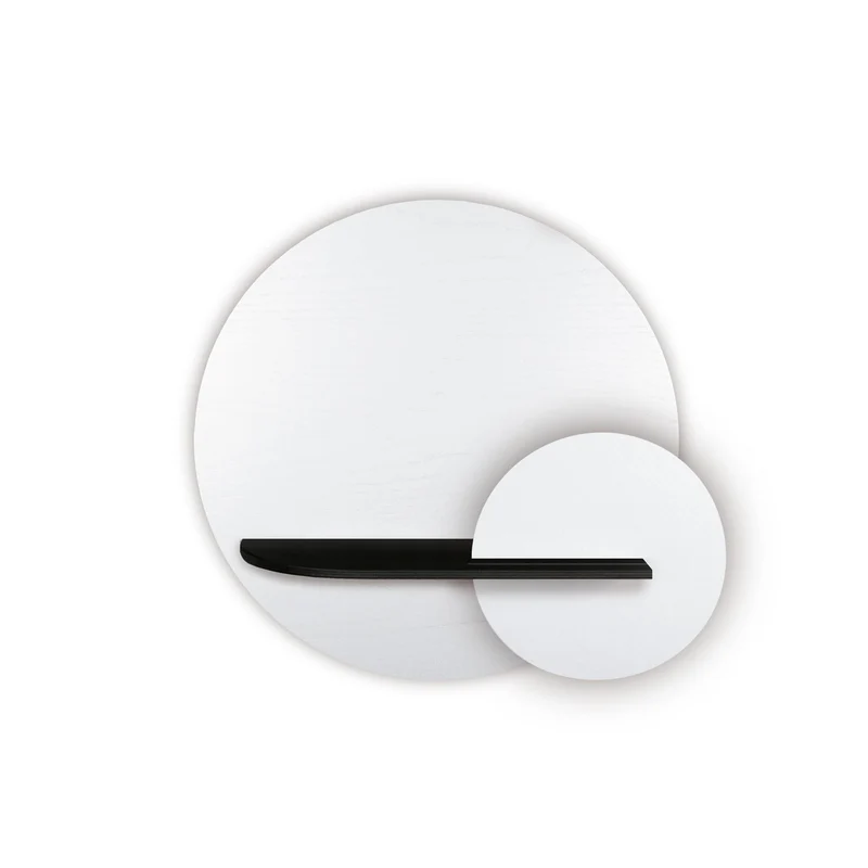 Alba Floating Wall Shelf · White Circle