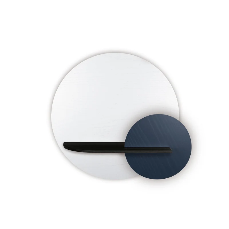 Alba Floating Wall Shelf · White Circle