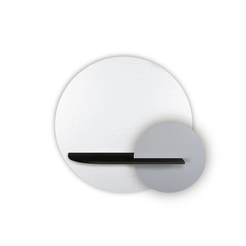 Alba Floating Wall Shelf · White Circle
