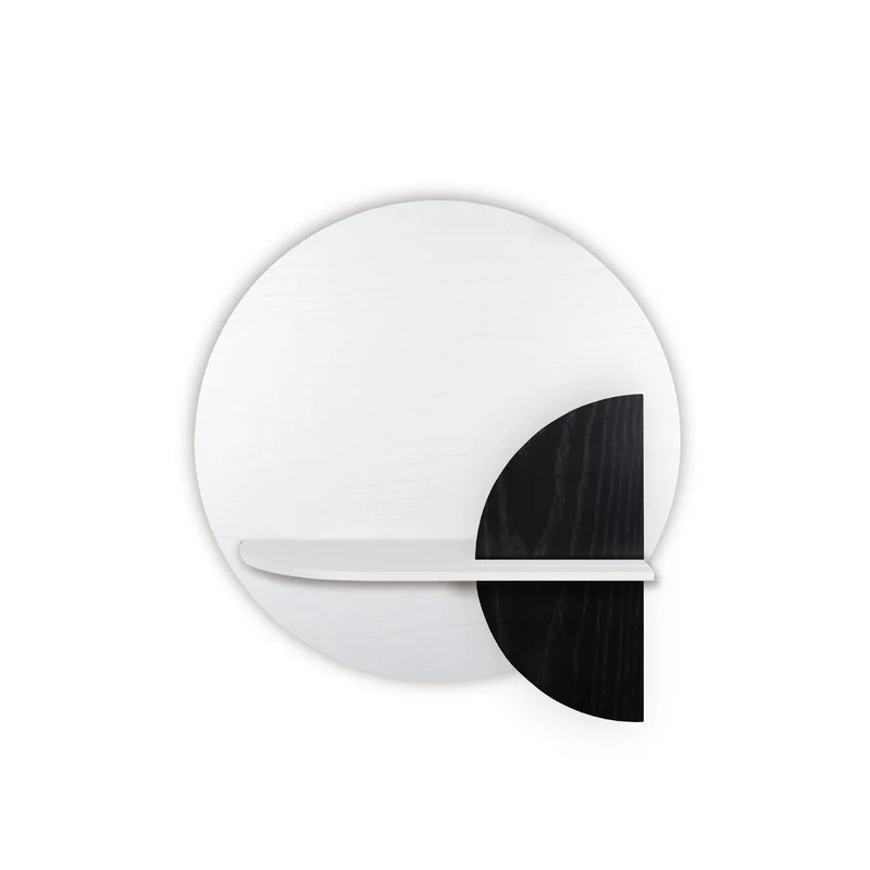 Alba Floating Wall Shelf · White Circle
