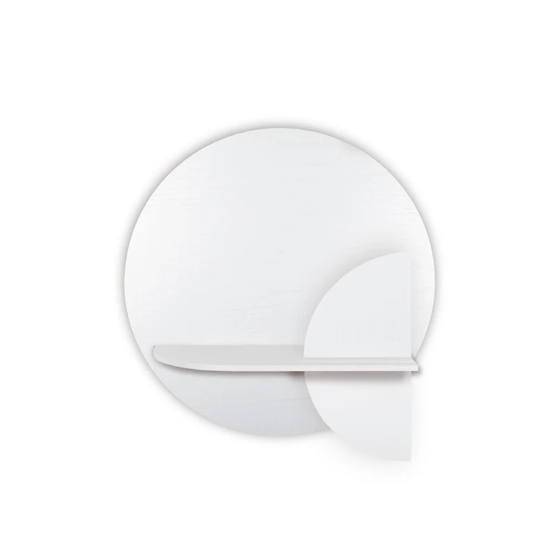 Alba Floating Wall Shelf · White Circle