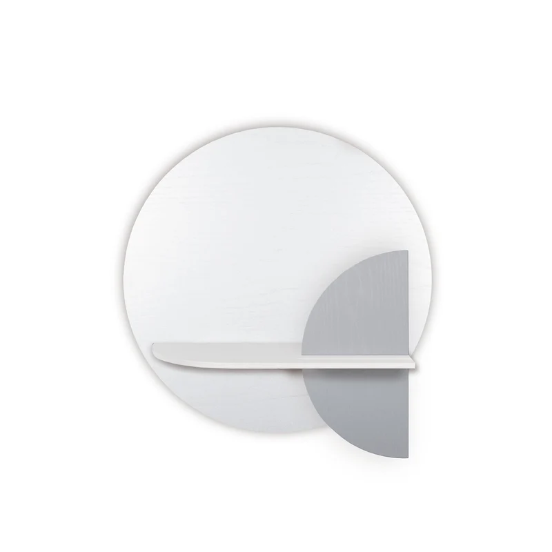 Alba Floating Wall Shelf · White Circle