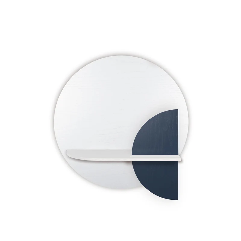 Alba Floating Wall Shelf · White Circle