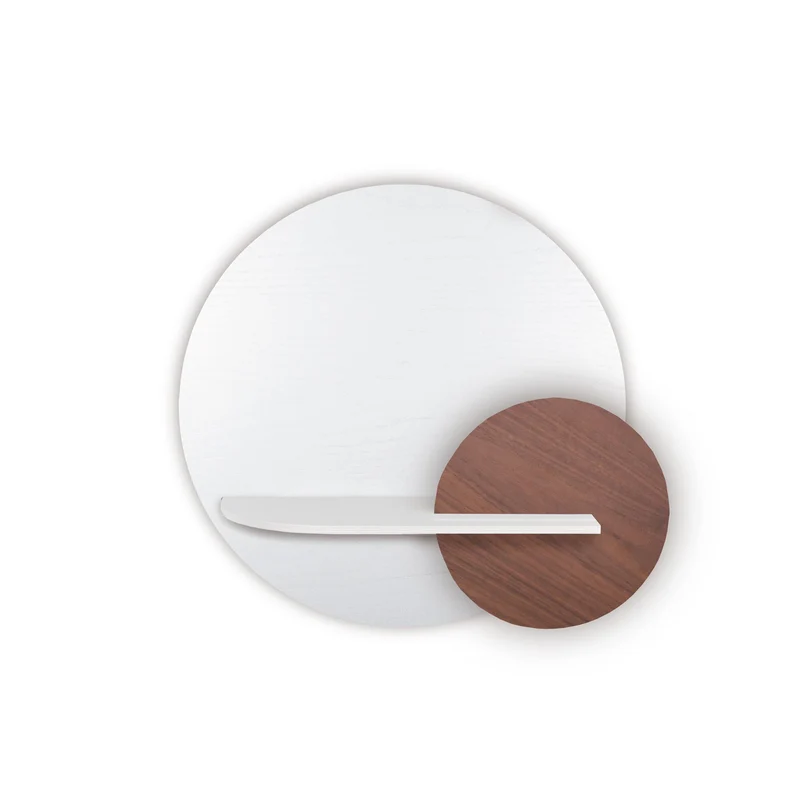 Alba Floating Wall Shelf · White Circle