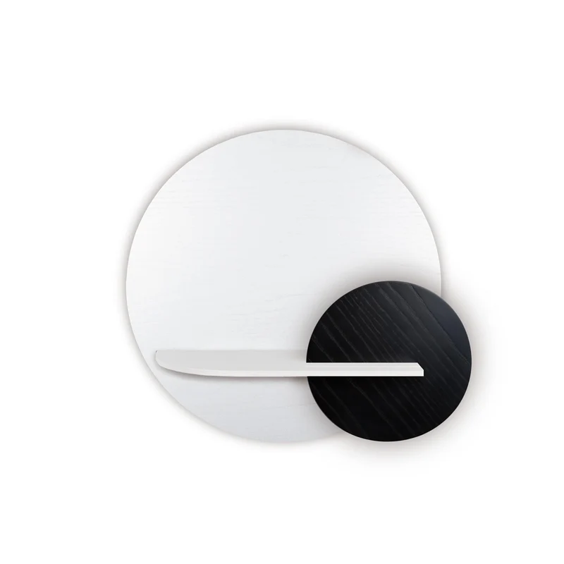 Alba Floating Wall Shelf · White Circle