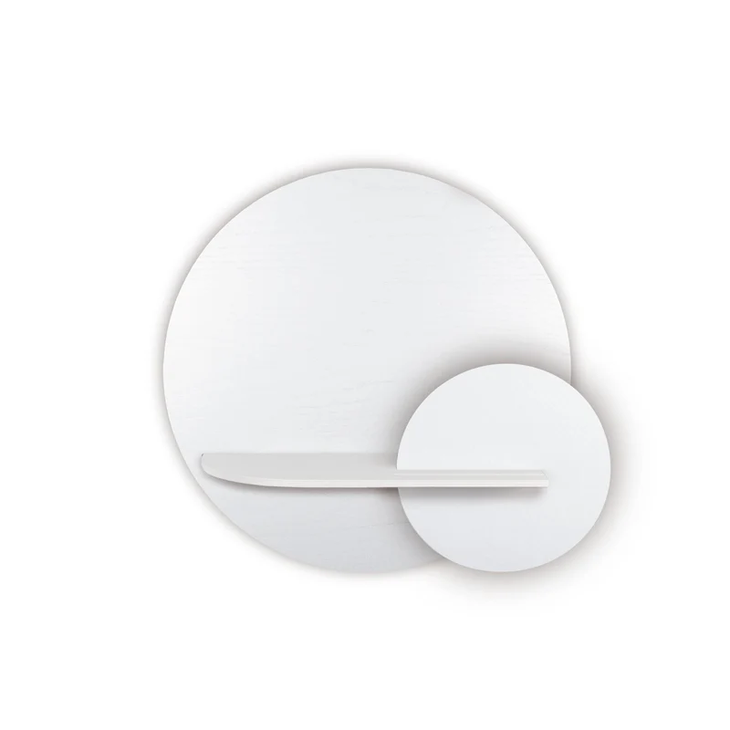 Alba Floating Wall Shelf · White Circle