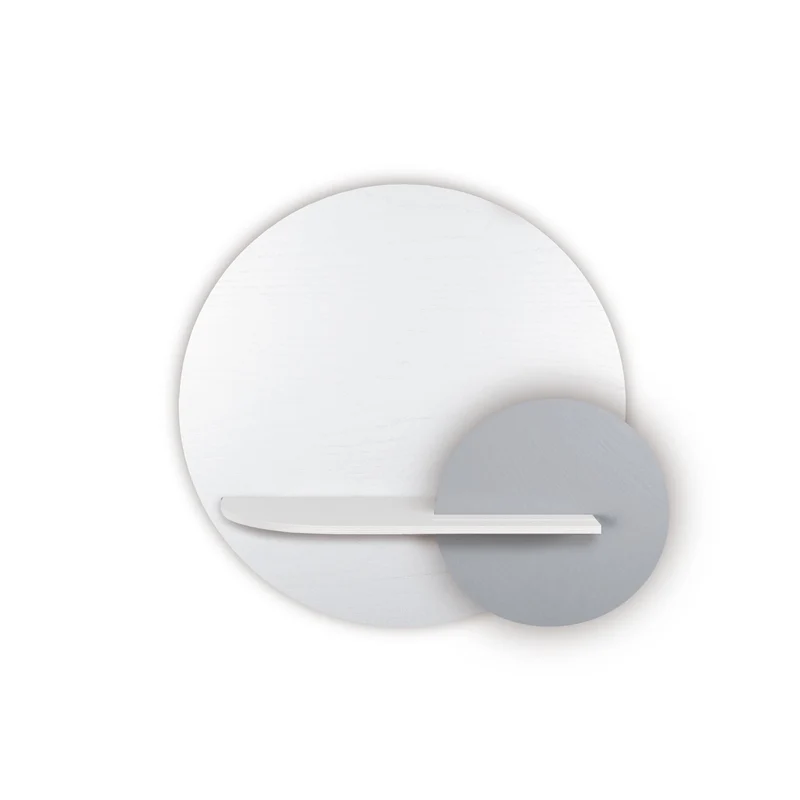 Alba Floating Wall Shelf · White Circle