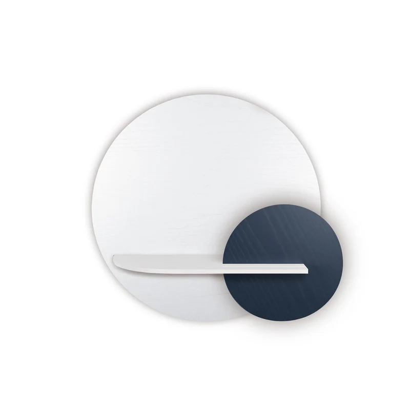 Alba Floating Wall Shelf · White Circle