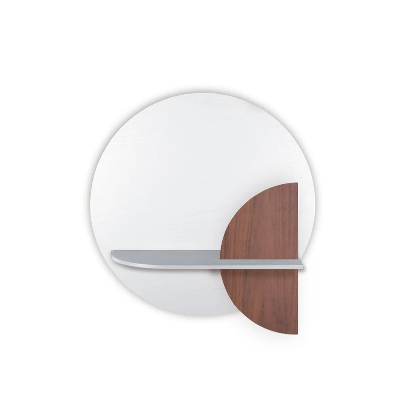 Alba Floating Wall Shelf · White Circle