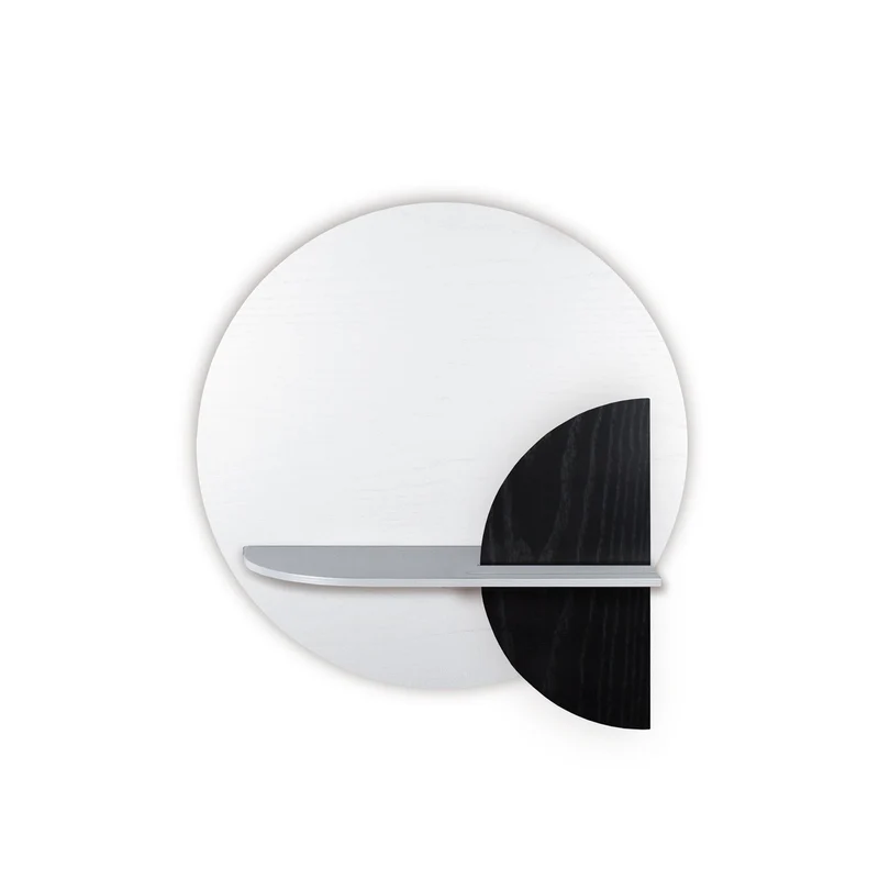 Alba Floating Wall Shelf · White Circle