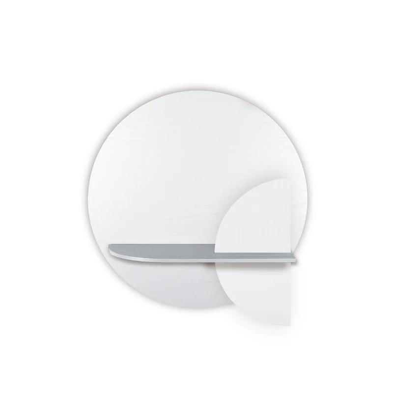 Alba Floating Wall Shelf · White Circle