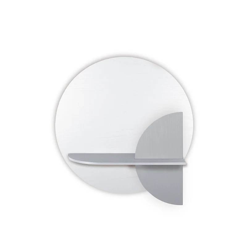 Alba Floating Wall Shelf · White Circle
