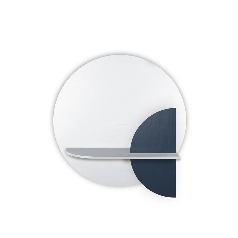 Alba Floating Wall Shelf · White Circle