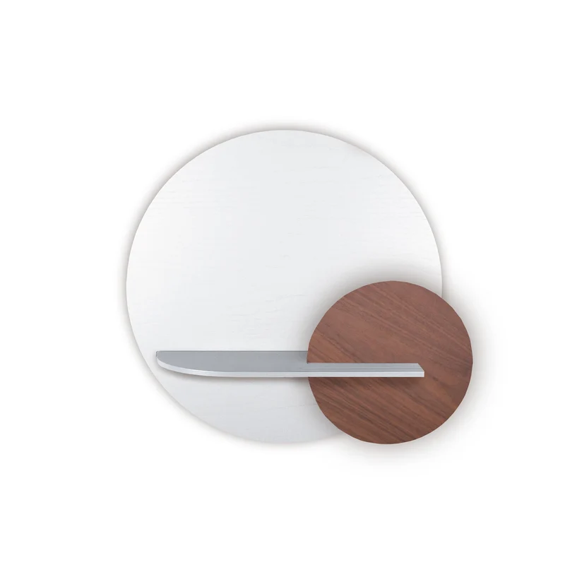 Alba Floating Wall Shelf · White Circle