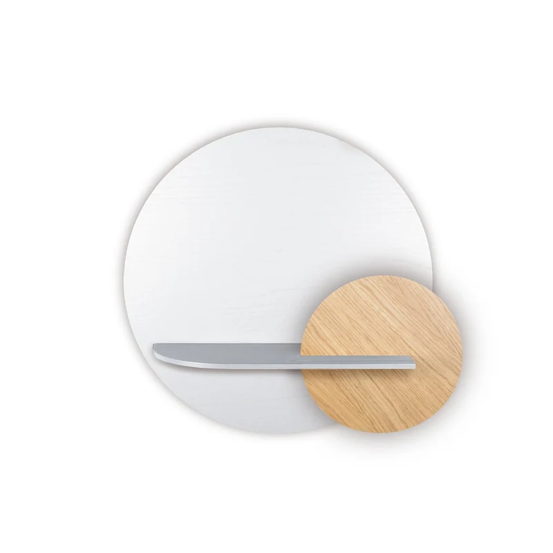 Alba Floating Wall Shelf · White Circle