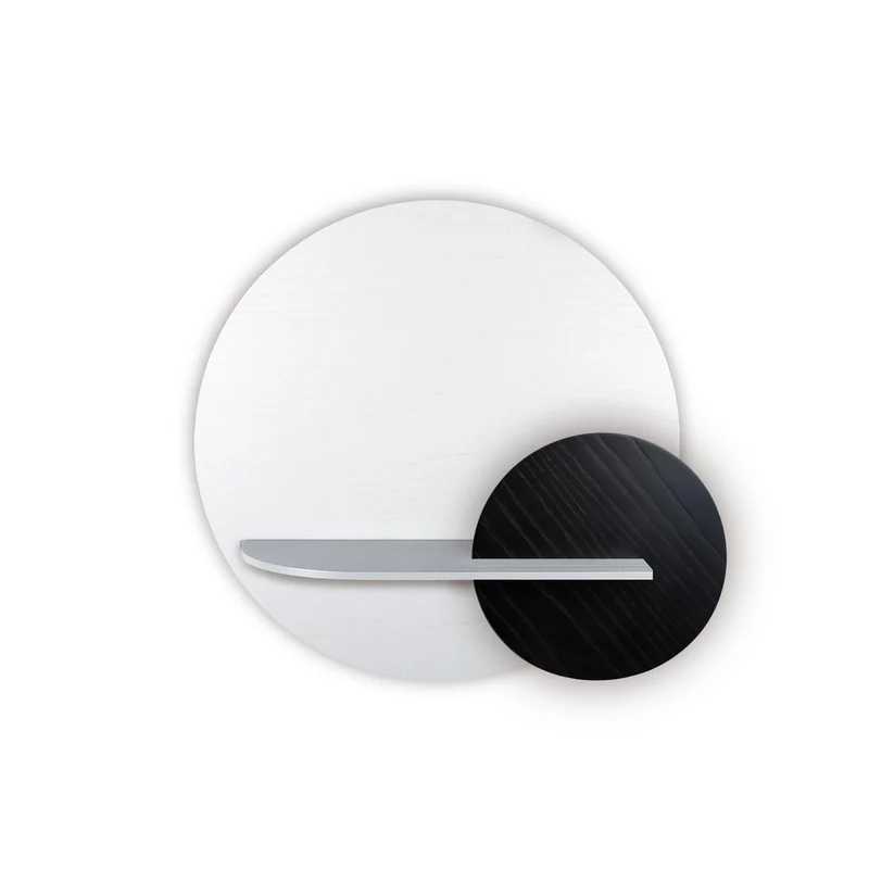 Alba Floating Wall Shelf · White Circle