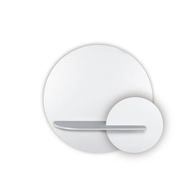 Alba Floating Wall Shelf · White Circle