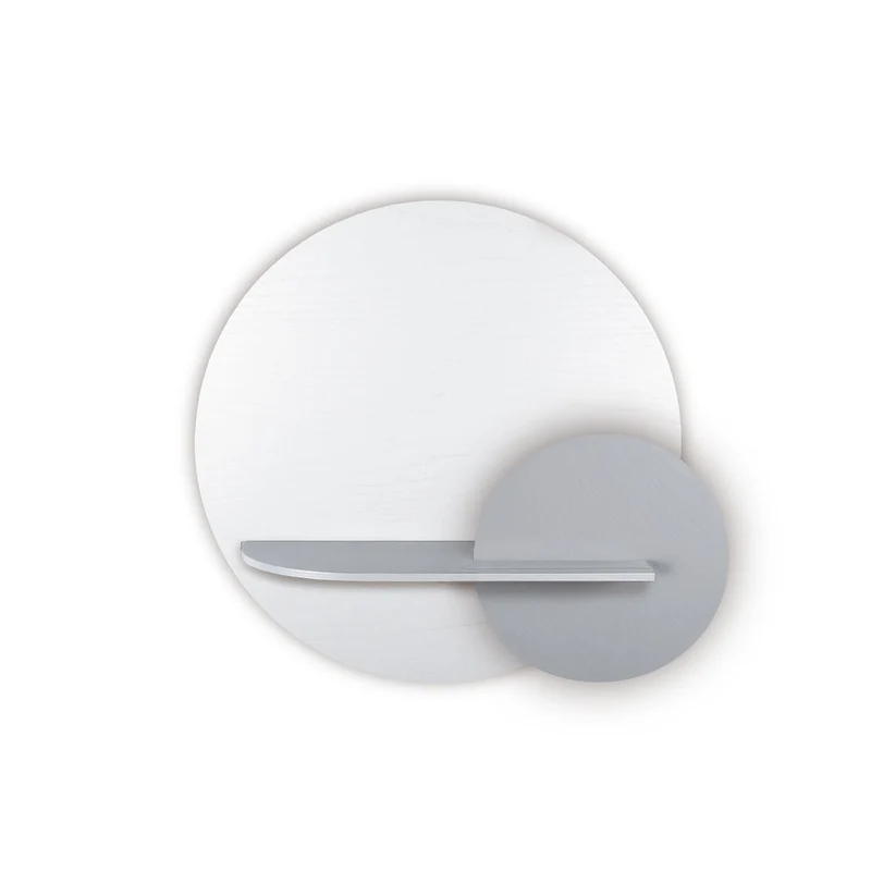Alba Floating Wall Shelf · White Circle