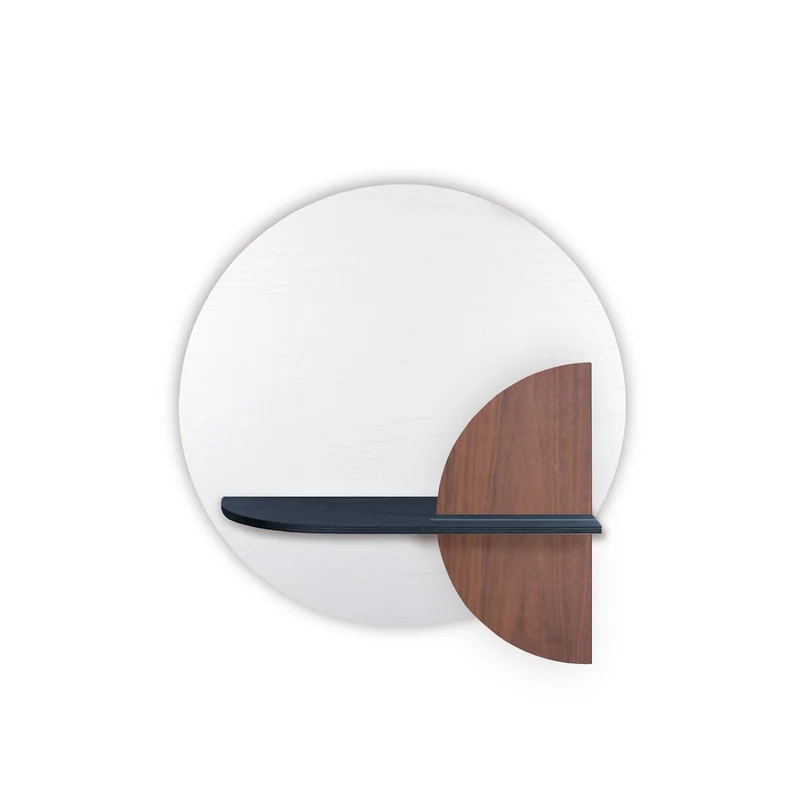Alba Floating Wall Shelf · White Circle