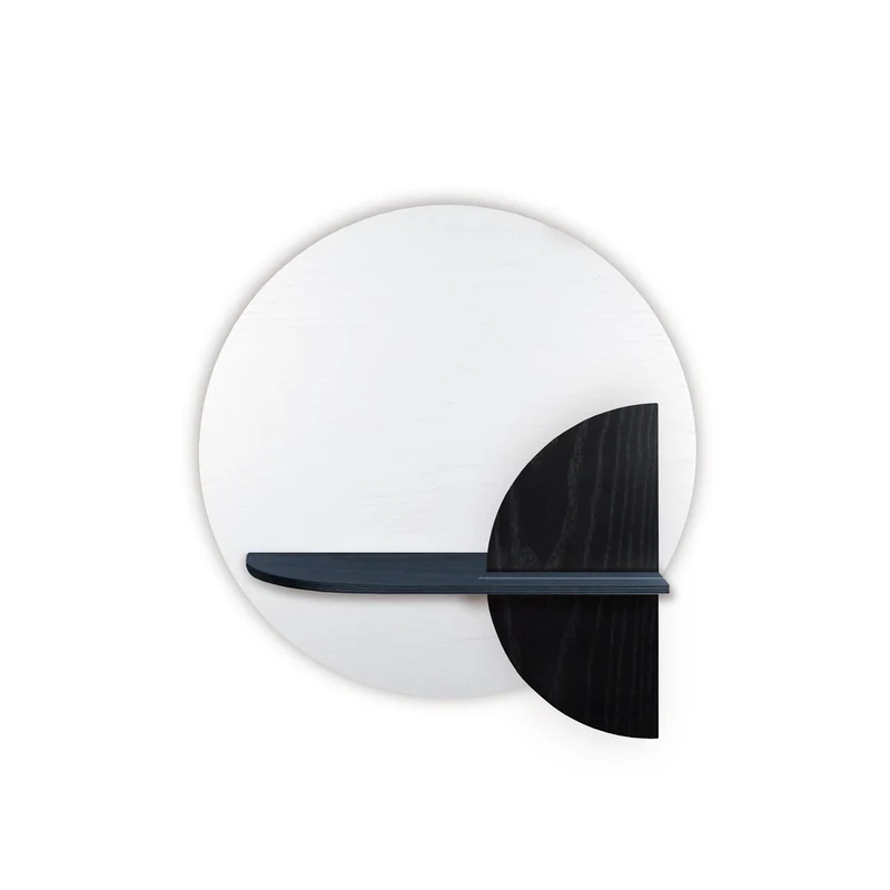 Alba Floating Wall Shelf · White Circle