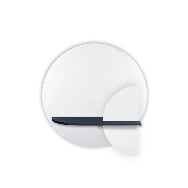 Alba Floating Wall Shelf · White Circle