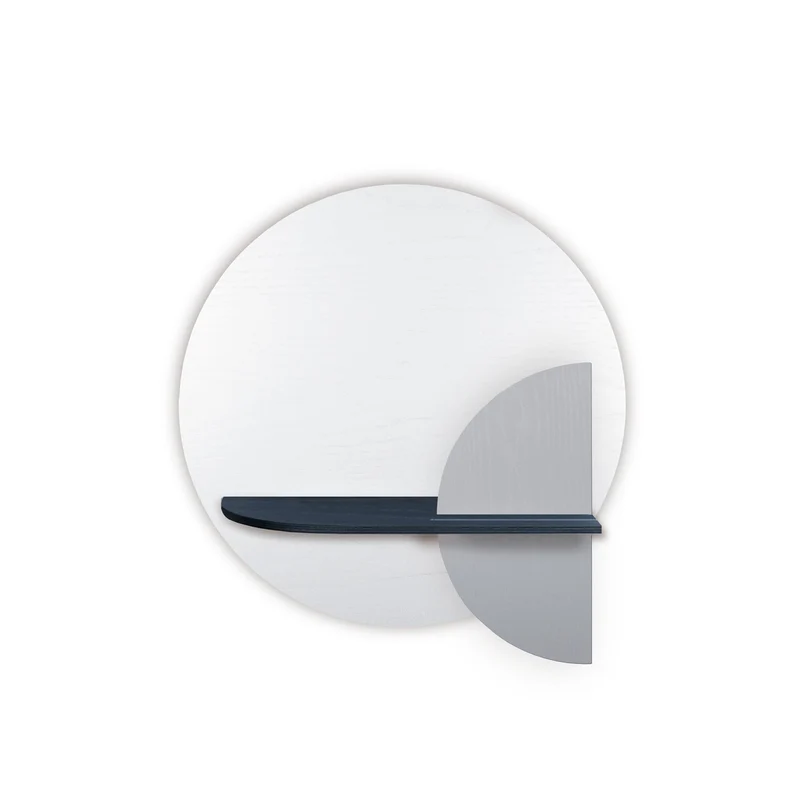Alba Floating Wall Shelf · White Circle