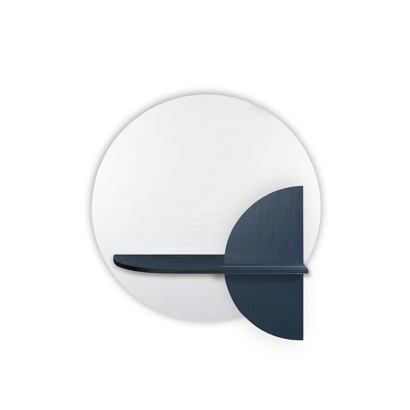 Alba Floating Wall Shelf · White Circle