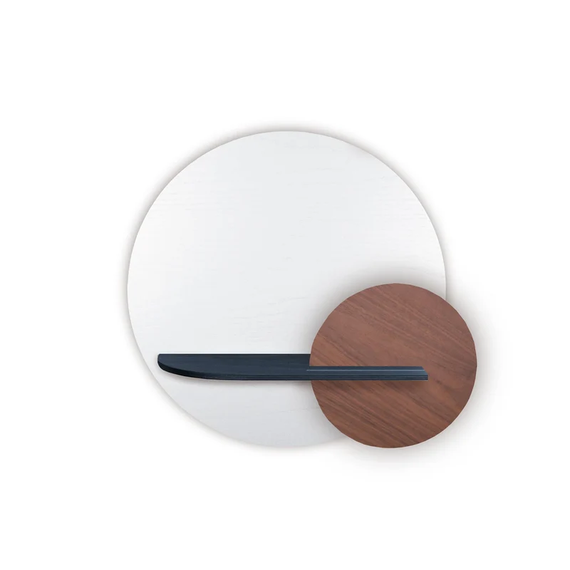 Alba Floating Wall Shelf · White Circle