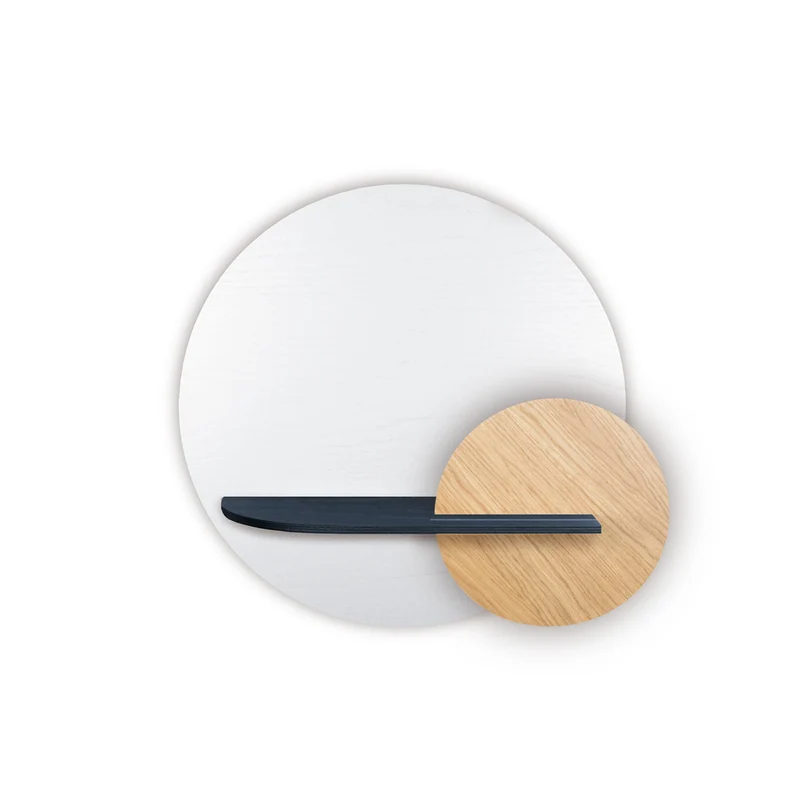 Alba Floating Wall Shelf · White Circle