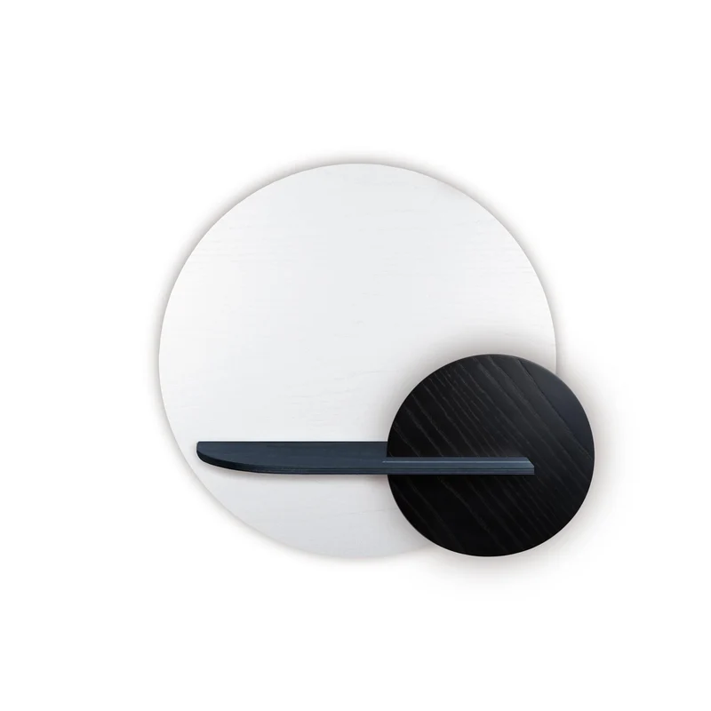 Alba Floating Wall Shelf · White Circle