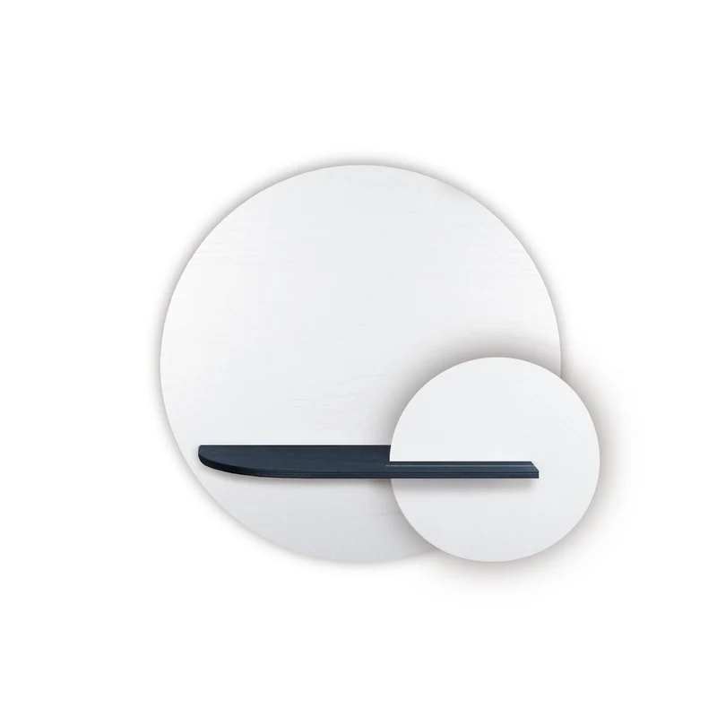 Alba Floating Wall Shelf · White Circle