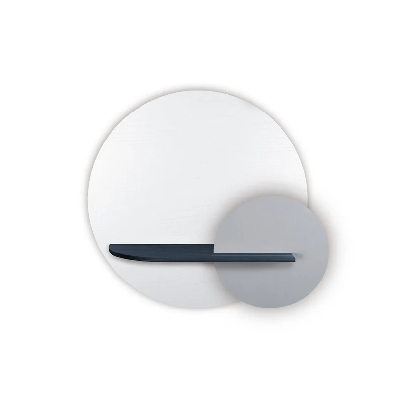 Alba Floating Wall Shelf · White Circle