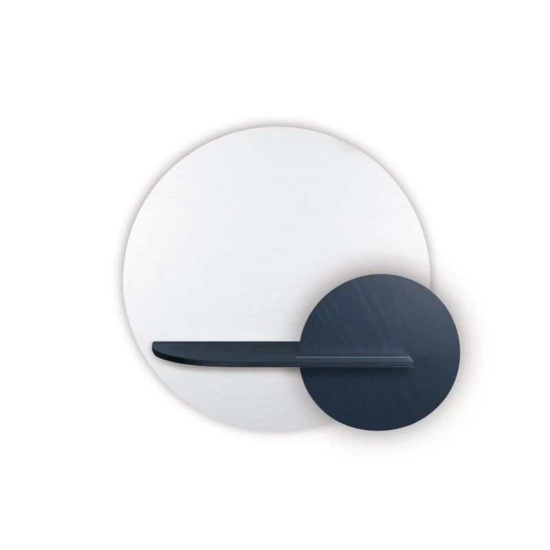 Alba Floating Wall Shelf · White Circle
