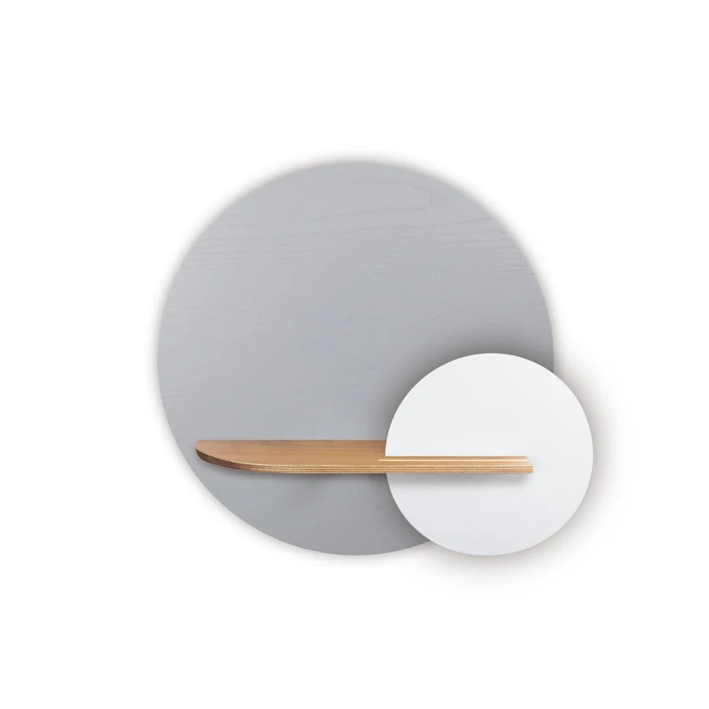 Alba Floating Wall Shelf · Grey Circle