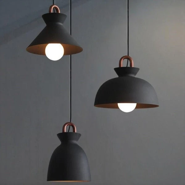 Lampe Suspension Industrielle Noire