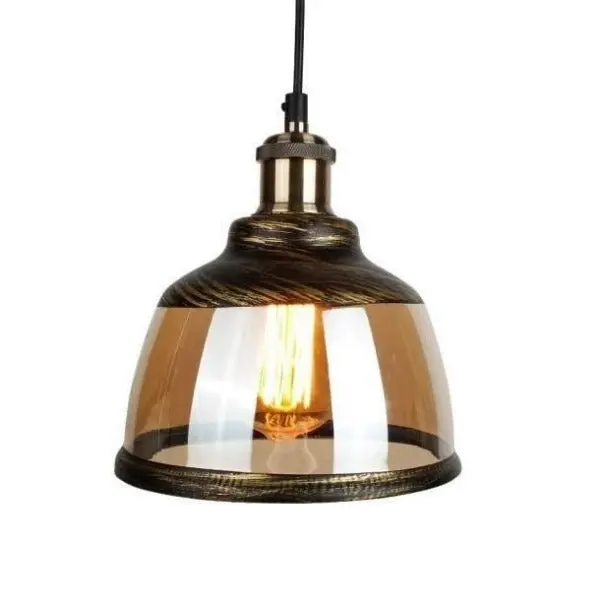 Lustre Industriel En Verre 37 cm
