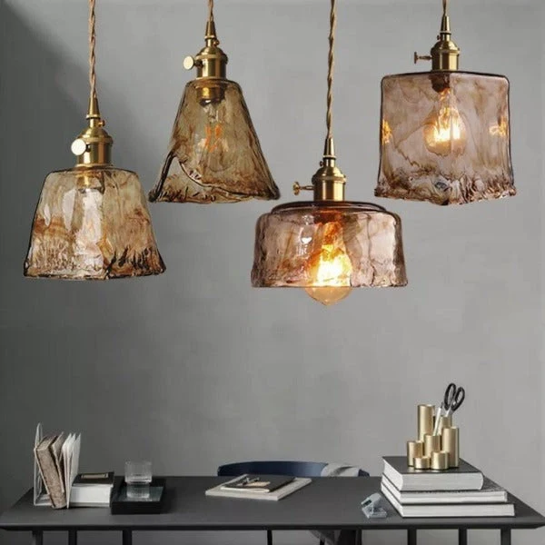 Lustre Industriel En Verre
