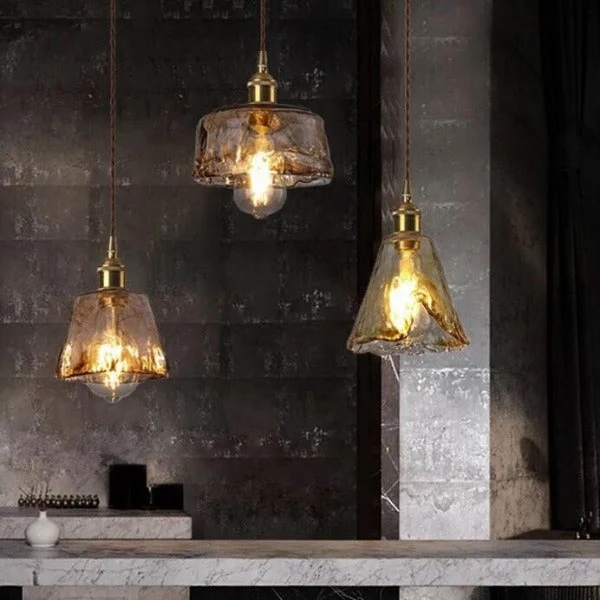 Lustre Industriel En Verre