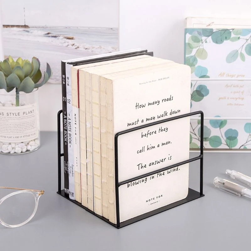 Serre livre de bureau noir
