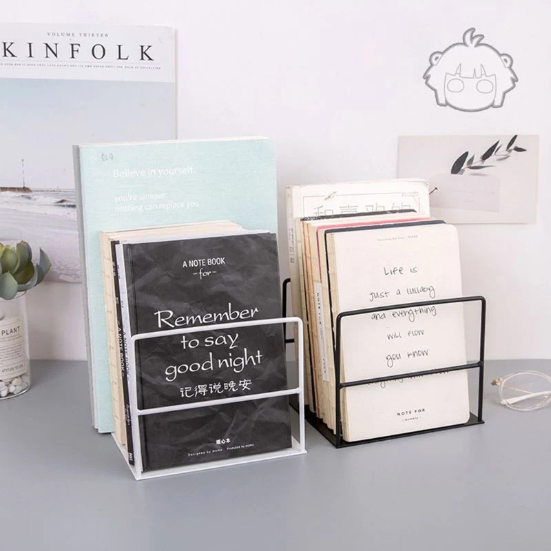 Serre livre de bureau noir