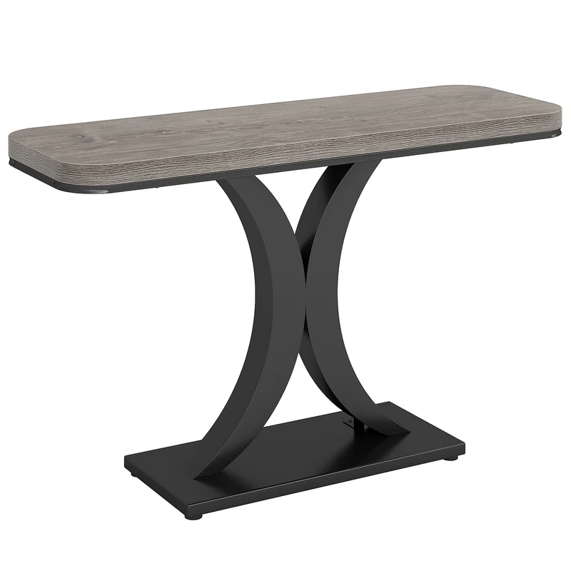 Tribesigns Table console, Table d'entrée étroite avec base géométrique