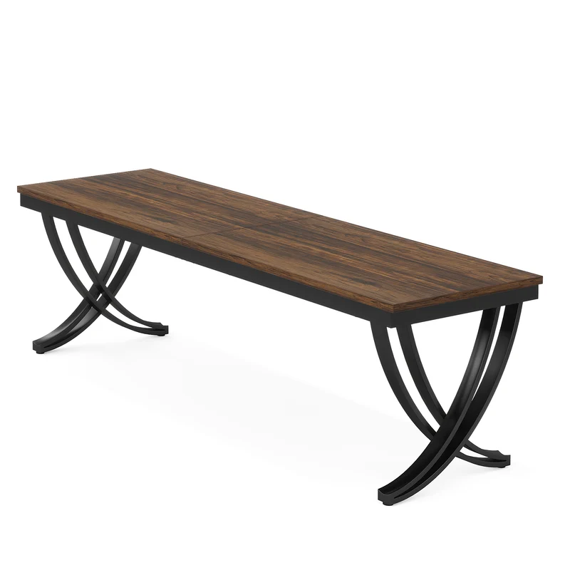 Tribesigns Grande table de salle à manger, Table à manger rectangulaire pour 6 à 8 personnes