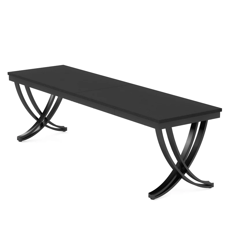 Tribesigns Grande table de salle à manger, Table à manger rectangulaire pour 6 à 8 personnes