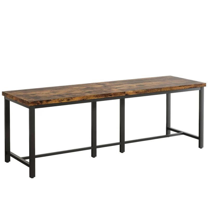 Tribesigns Bureau d'ordinateur longue de 200cm, Table de travail pour bureau pour deux