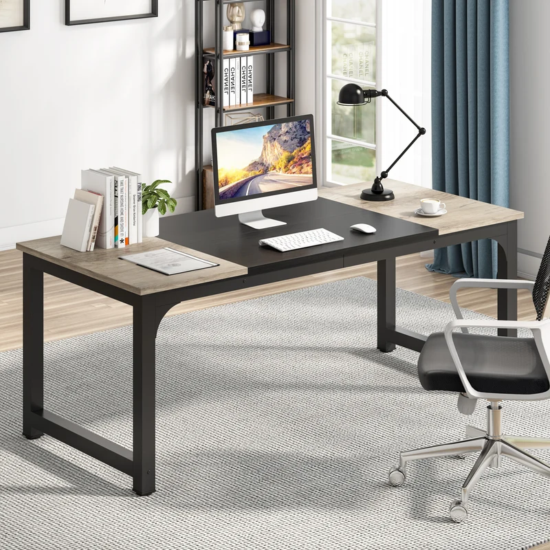 Tribesigns Bureau pour ordinateur, Bureau télétravail Mobilier de bureau design