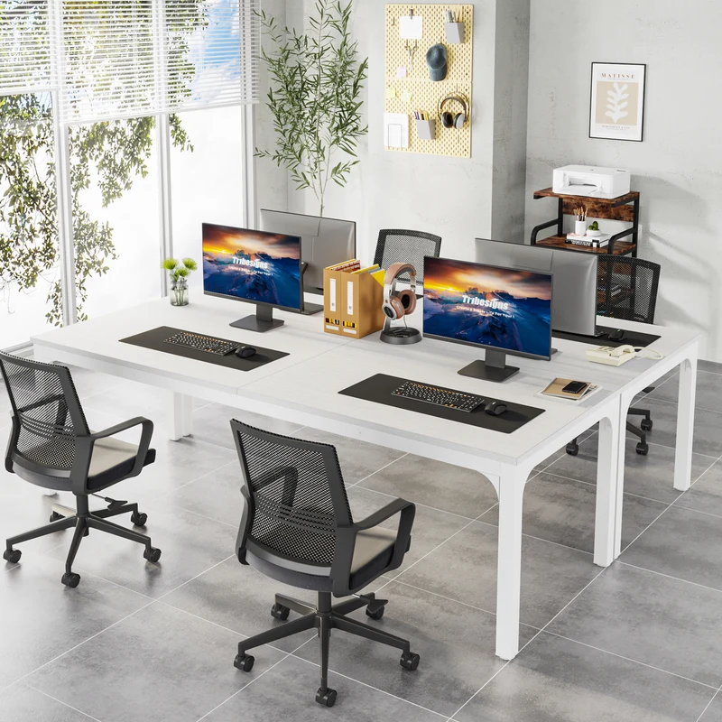 Tribesigns Bureau d'ordinateur, Bureau informatique Table longue pour deux