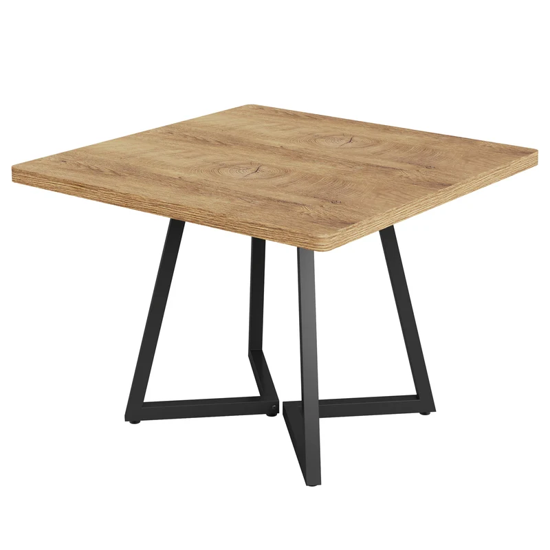 Tribesigns Table à Manger pour 4 Personnes, Table avec Pied métallique Table de Salle à Manger en Bois