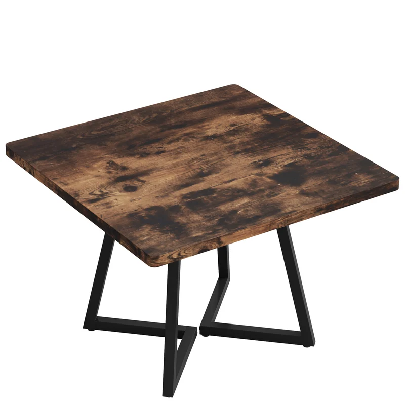Tribesigns Table à Manger pour 4 Personnes, Table avec Pied métallique Table de Salle à Manger en Bois