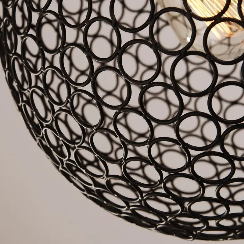 Suspension Industrielle Ampoule Noire