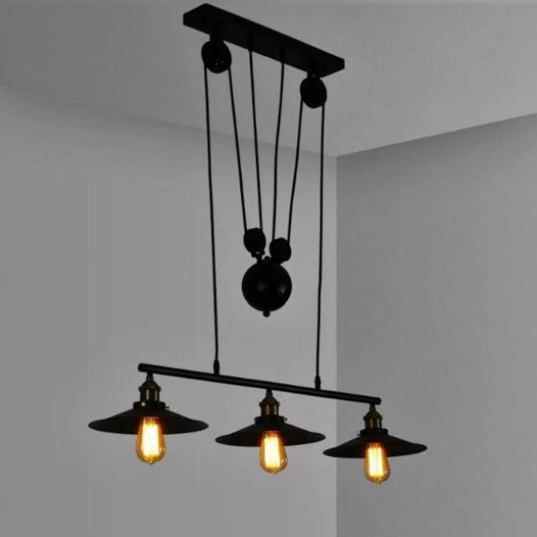 Suspension Industrielle Barre 3 Lampes